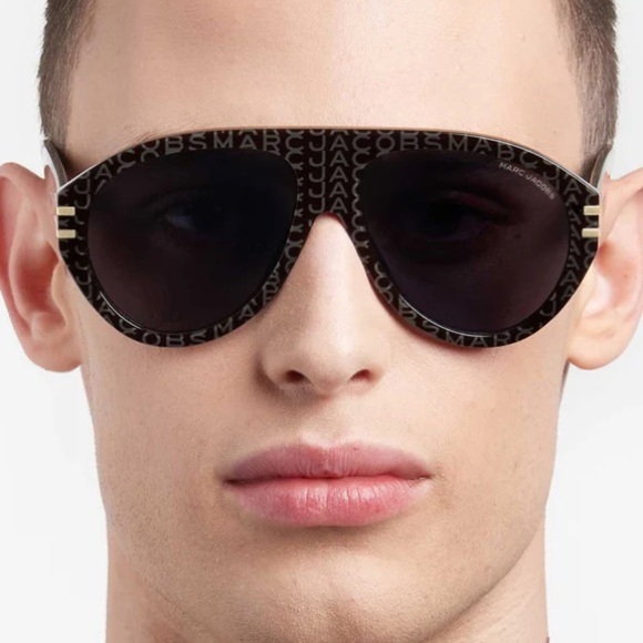 NWT Marc Jacobs Marc Black Aviator Sunglasses - Picture 2 of 2